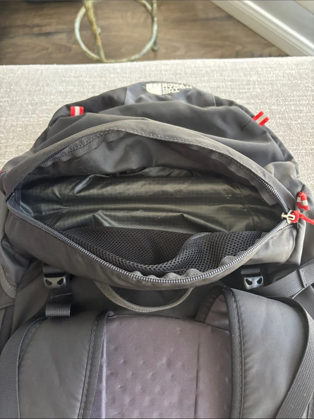 The North Face Black Backpack with Red Accents - Men's Hiking Pack
